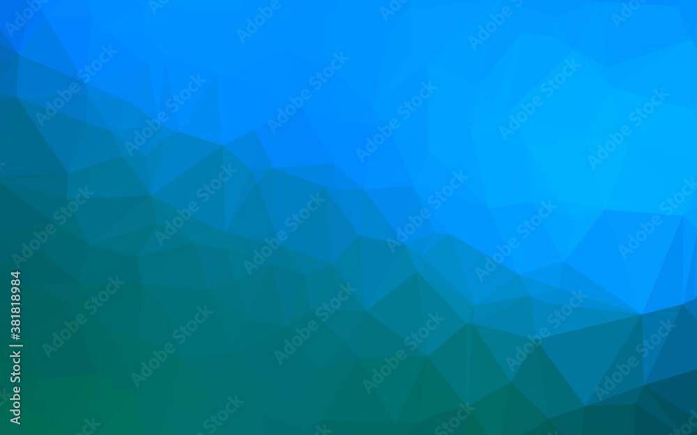 Fototapete Light Blue, Green vector polygon abstract backdrop. Modern geometrical abstract illustration with gradient. Completely new design for your business.