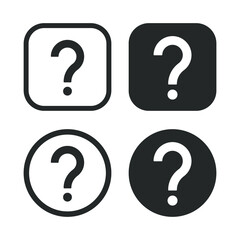 Question mark vector icon. Helpdesk and service sign. Web help and Q&A symbol. Riddle logo. Isolated on white background.