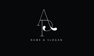 AP, PA, A, P abstract letters logo monogram