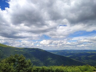 clouds over the mountains