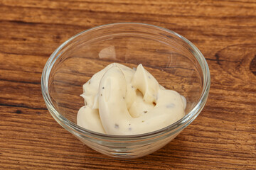 Caesar cream sauce with parmesan and herbs