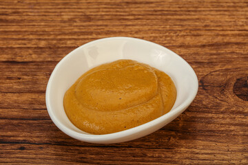 Mustard sauce in the bowl