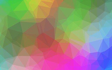 Fototapeta premium Light Multicolor, Rainbow vector triangle mosaic texture. Triangular geometric sample with gradient. Brand new style for your business design.