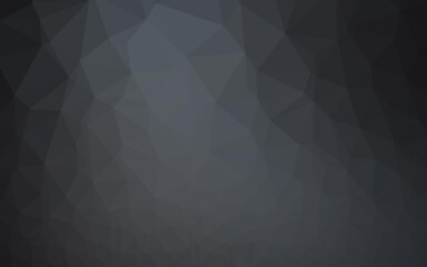 Fototapeta premium Dark Black vector blurry triangle template. Colorful illustration in Origami style with gradient. Template for a cell phone background.