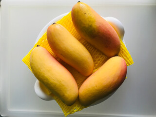 Mahachanok mango or Rainbow mango in Thailand.