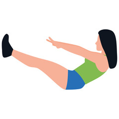 
Physical exercise flat icon design 
