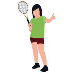 Obraz na płótnie Canvas Racket playing flat icon design 