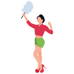 
Blowing bubble flat  icon design 
