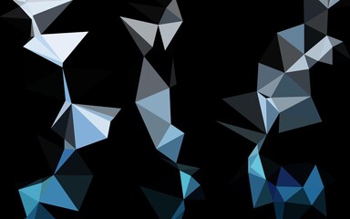 Light BLUE vector abstract mosaic background. Shining illustration, which consist of triangles. Triangular pattern for your business design.