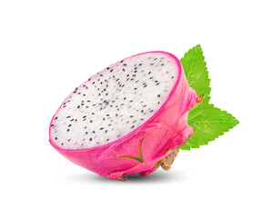 Dragon fruit, pitaya an isolated on white background with clipping path