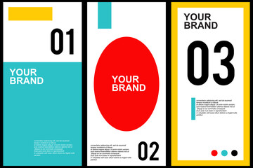 Layout brand label design banner social media post