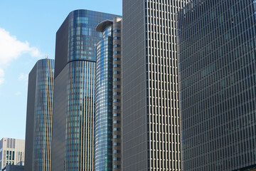 Obraz premium 大阪のビルの街並み