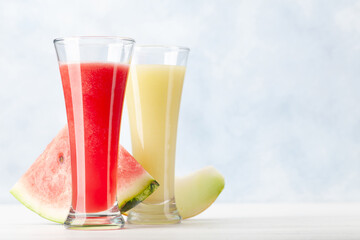 Watermelon and melon smoothie