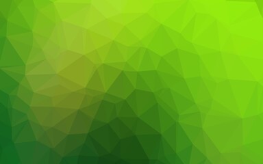 Light Green vector triangle mosaic template. Geometric illustration in Origami style with gradient. Template for a cell phone background.