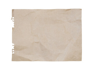 Brown paper torn from a notebook