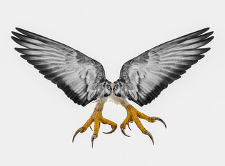 talons&wings of the eagle isolated on white background