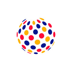 Abstract business logo. Corporate identity design elements. Network connect, integrate, grow concepts. Science technology, health and medical, market logotype. Color Vector brand icons. 3d logo