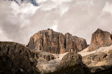 Fototapeta premium Dolomites mountain, Pass Pordoi