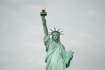 Fototapeta na wymiar Bust of the statue of liberty