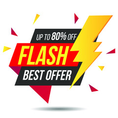 Flash Sale banner template design. Eps 10 vector illustration.