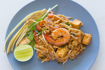 Stir fried rice noodle (Pad Thai) with prawn