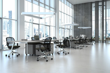 Open space office interior