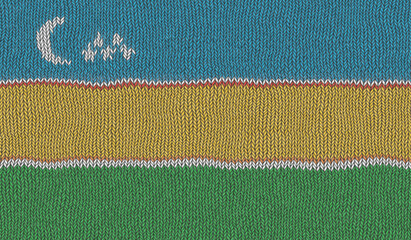 Detailed Illustration of a Knitted Flag of Karakalpakstan