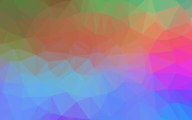 Light Multicolor, Rainbow vector blurry triangle pattern. Modern geometrical abstract illustration with gradient. Brand new design for your business.