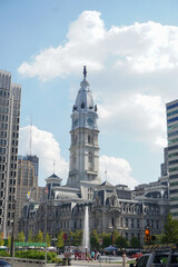 Fototapeta na wymiar Street shot of buildings in Philadelphia 2