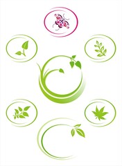 colourful nature icons, Eco friendly business logo design	