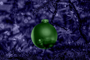 Fototapeta na wymiar A blue and green christmas