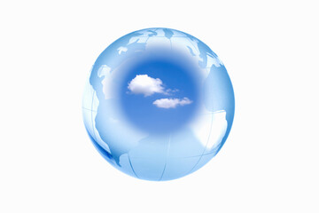 地球儀の中の雲