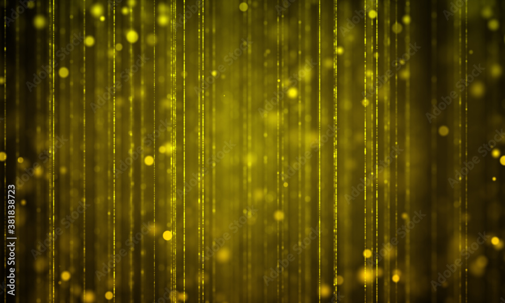 Wall mural beautiful golden particle line pattern background
