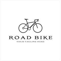 Road Bike Vector Illustration Logo Design Inspiration