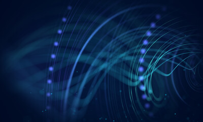 Beautiful floating abstract particle line pattern background.