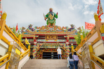 Fototapeta premium Buddhist Temple in Ban Phaeo distric, Samut Sakhon, thailand.