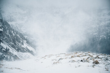 Obraz premium blizzard on Grindelwald First