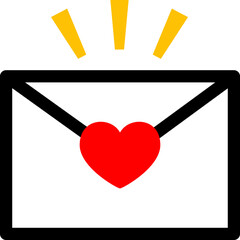 シンプルなラブレターのアイコン