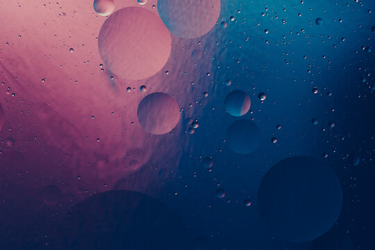 colorful liquid background, abstract planets in space