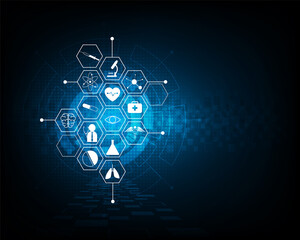Medical icon symbol technology and modern research illustration eps10 vector