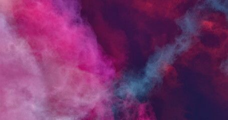 Obraz na płótnie Canvas 4k resolution defocused abstract smoke background for backdrop, wallpaper and varied design. Dark red, hot pink and a little azure colors.