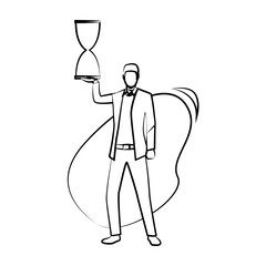 Business people in office illustration