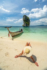 Woman at the beach in Thailand