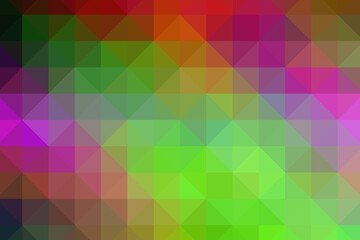 Triangular pixelation. Multi-colored pixel background. The texture consisting of multi-colored triangles.