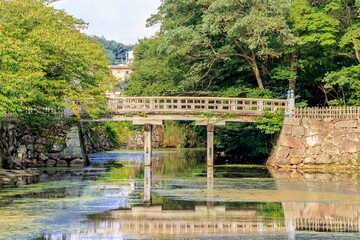 Fototapeta na wymiar 松江城　千鳥橋　島根県松江市　 Matsue Castle Chidori bridge Shimane-ken Matsue city