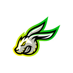 rabbit mascot esport logo design