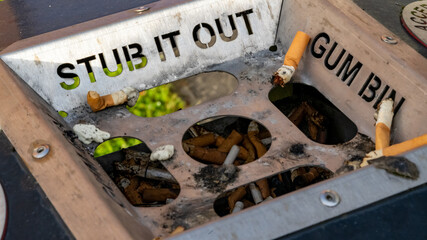 Stub it out - Cigarette butts discarded after smoking