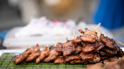 Grilled food from Thailand is called grilled pork that is sold in street vendors.