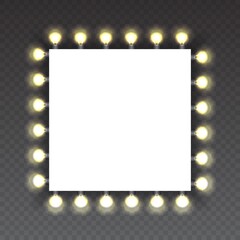 Christmas lights, Glowing garland realistic isolated realistic for Xmas Holiday cards, banners, posters. Vector illustration