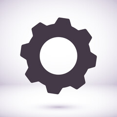 Settings isolated vector icon. Gear symbol. vector icon Gear tool or button for web application or UI.  vector icon Trendy flat style